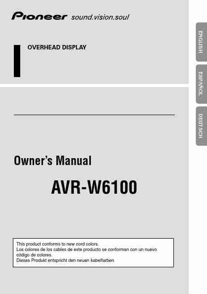 Pioneer Car Stereo System AVR-W6100-page_pdf